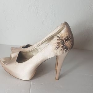 Charlotte russe open toe high heel bridal shoe
